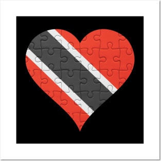 Trinidadian And Tobagoan Jigsaw Puzzle Heart Design - Gift for Trinidadian And Tobagoan With Trinidad And Tobago Roots Posters and Art